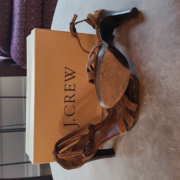 JCrew Holden Suede Stacked Heels Size 7 - Picture 3 of 4